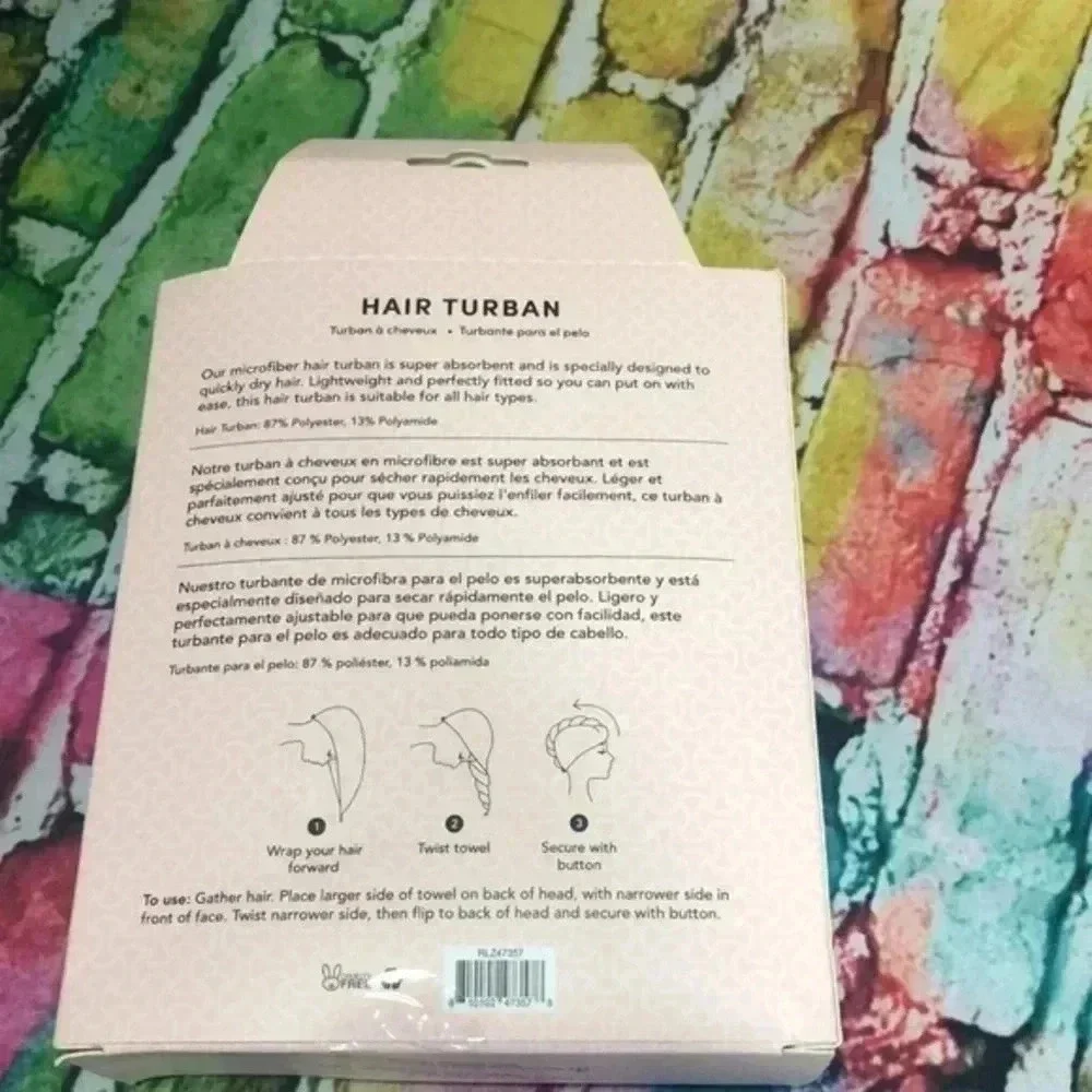 Hair‎ Turban 2 pack quick dry suitable for all hair types